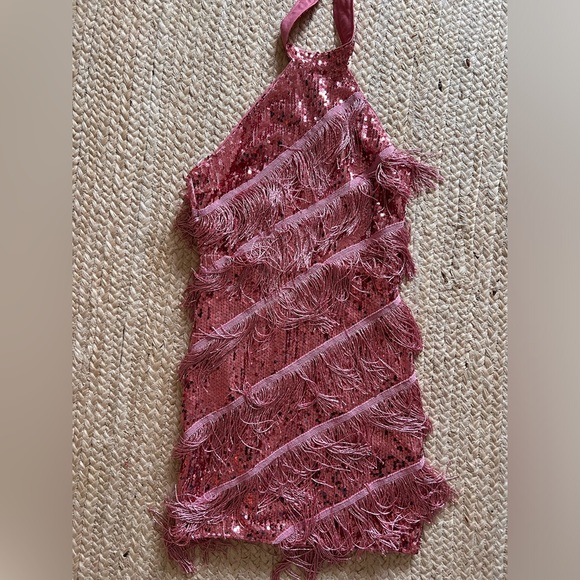 Pink tassel sequin dress size small (perfect for Taylor swift!) - Picture 1 of 2